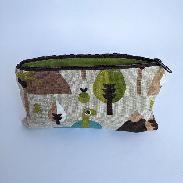 Unzipped Baby Dinosaurs Fabric Pencil Case