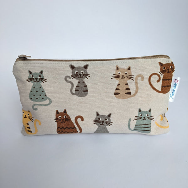 Classic Cats Fabric Pencil Case