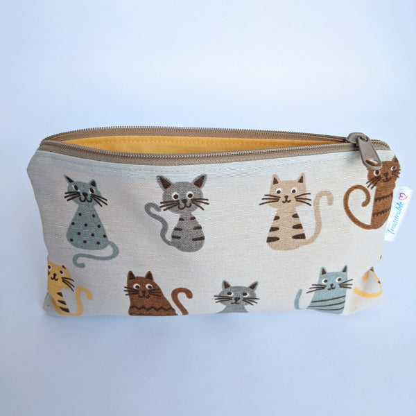 Unzipped Classic Cats Fabric Pencil Case