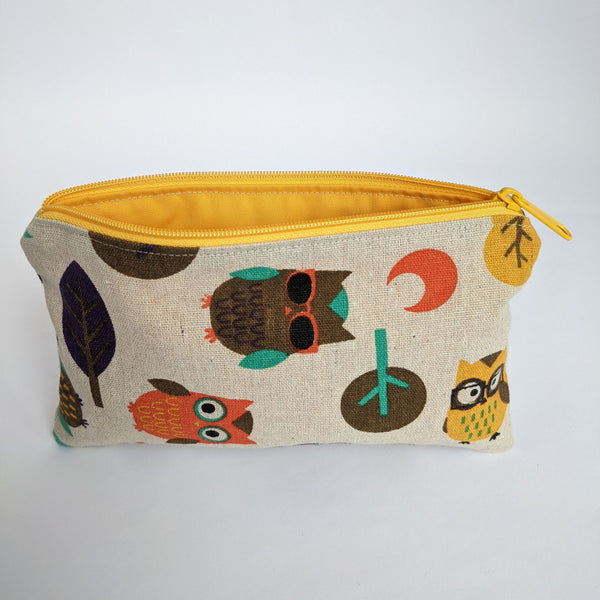 Open Owl Fabric Pencil Case