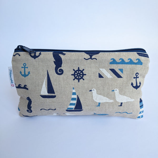 Nautical Fabric Pencil Case