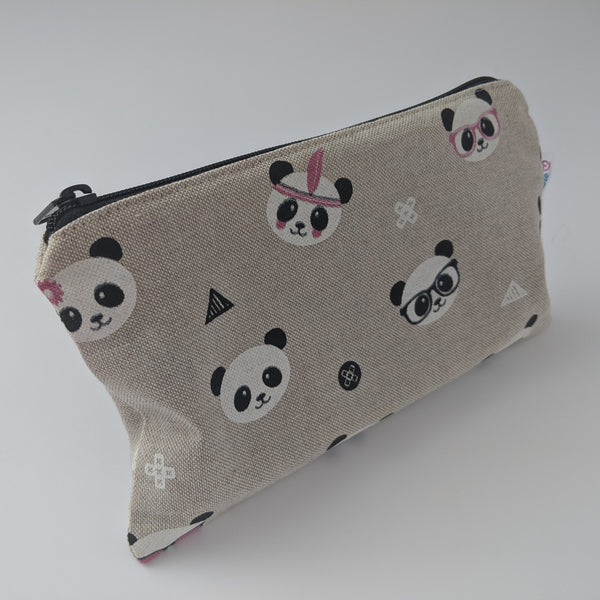 Panda Design Fabric Pencil Case